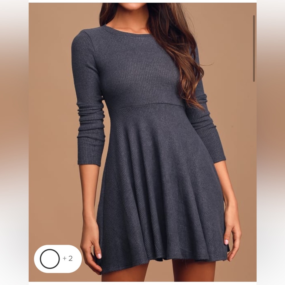 Lulu's Long Sleeve Skater Dress